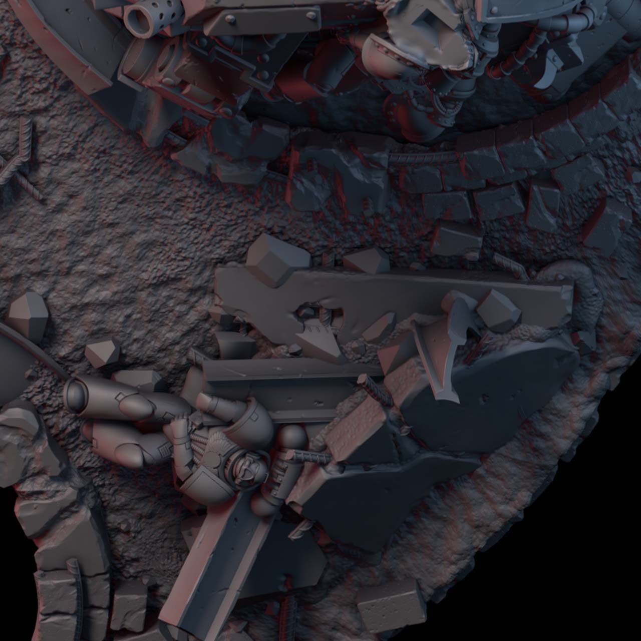 The Praetorian vs Peter Turbo Upgrade Base (Diorama and Tank Base Only)