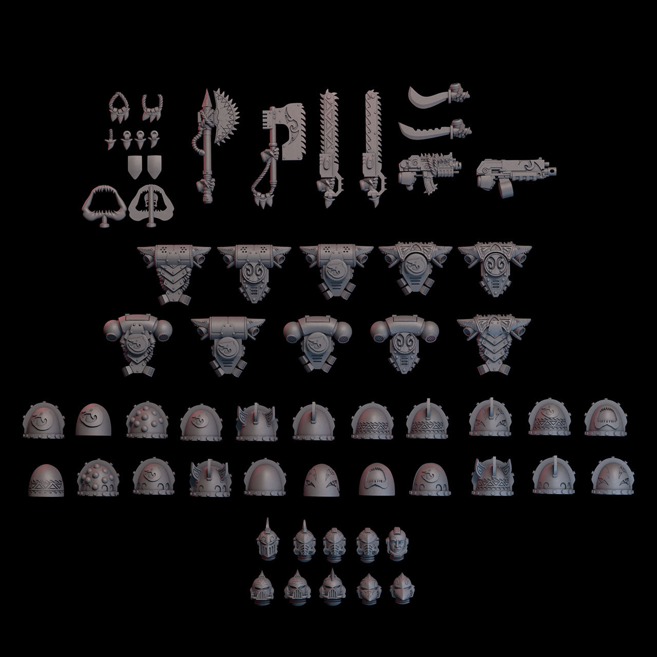 Galactic Shark Abyssal Army (37 Models + 2 Upgrade Packs)