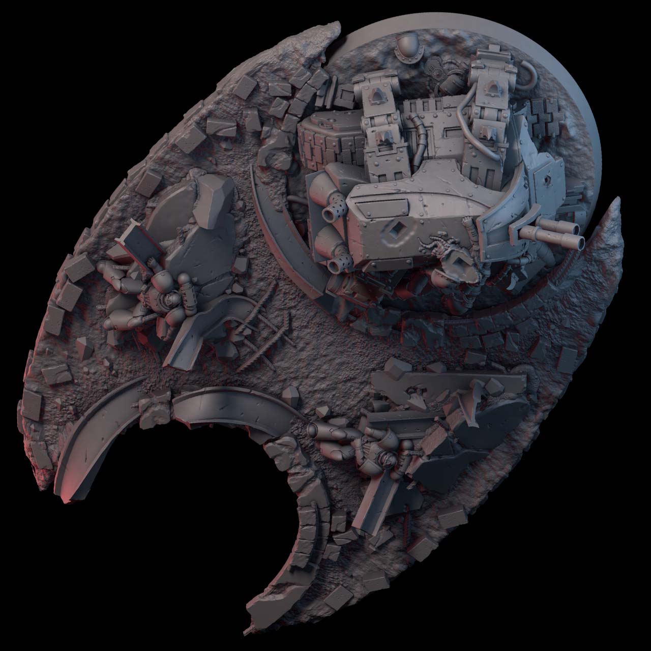 The Praetorian vs Peter Turbo Upgrade Base (Diorama and Tank Base Only)