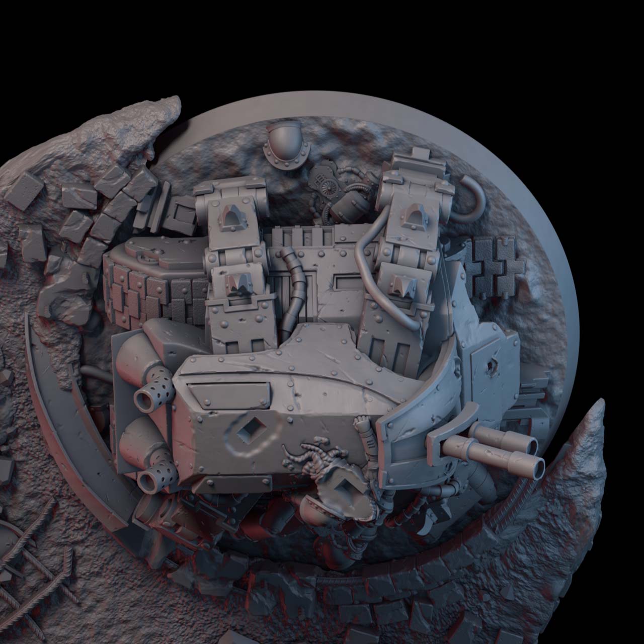 The Praetorian vs Peter Turbo Upgrade Base (Diorama and Tank Base Only)