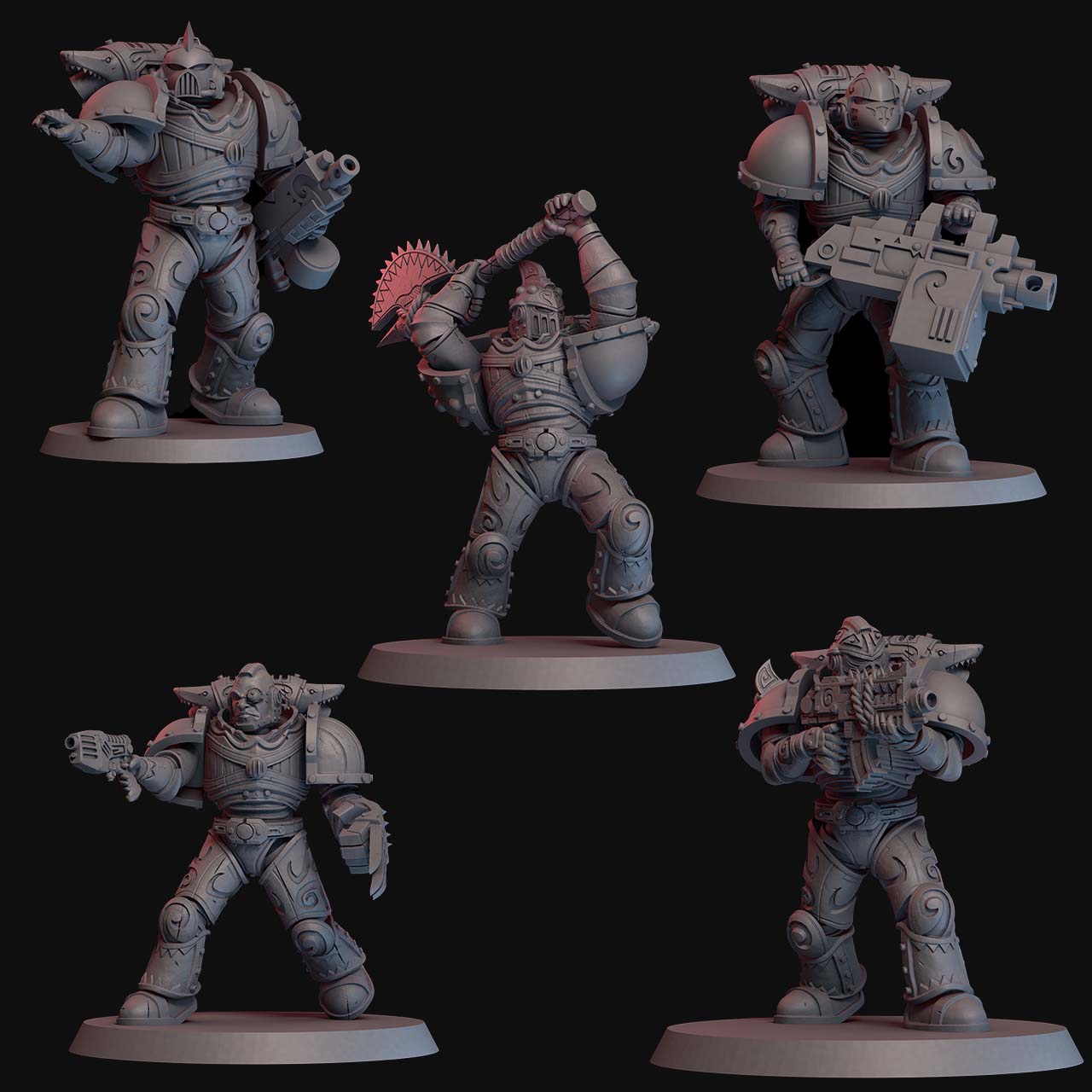 Shark Daddy Galactic Shark Squad (5 Models)