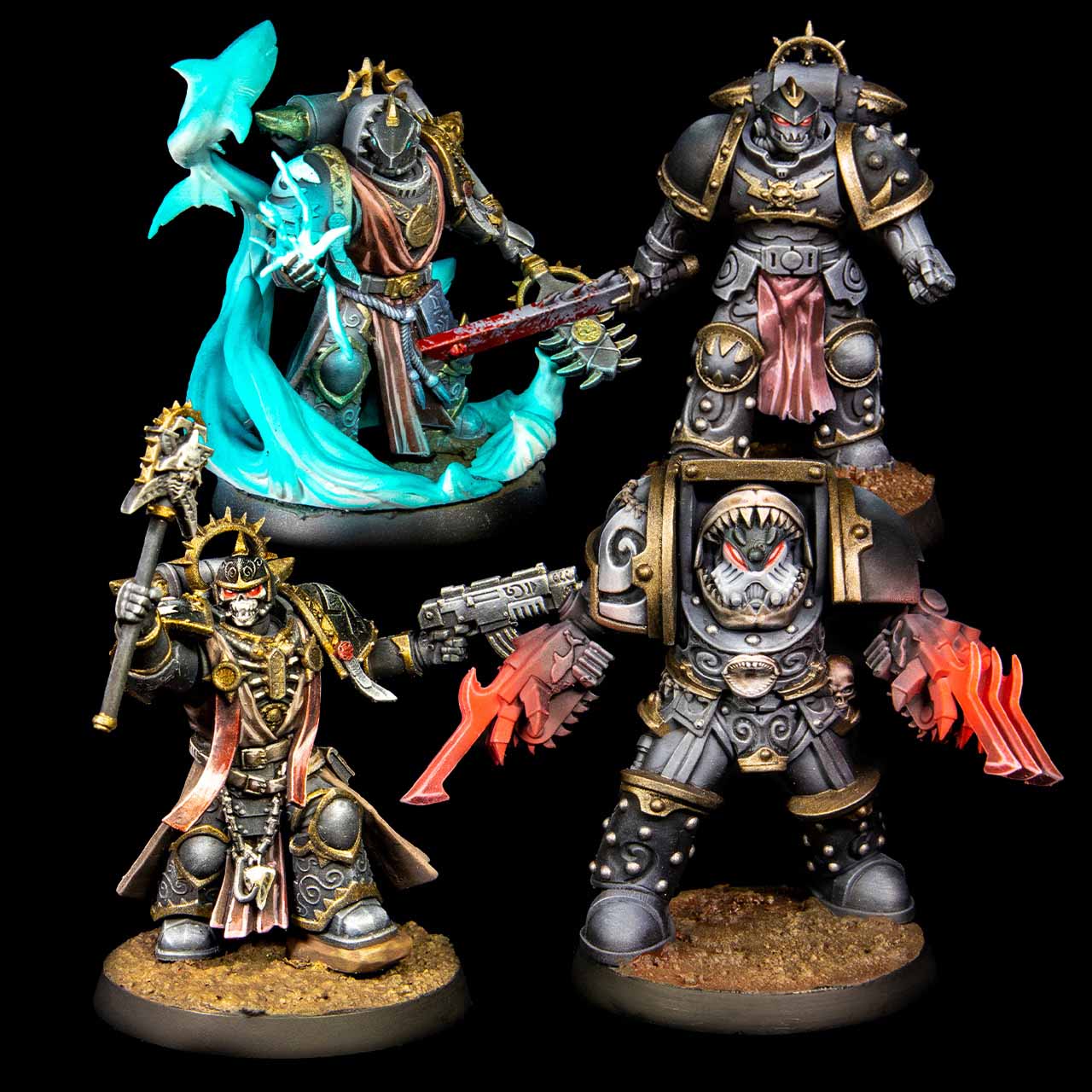 Galactic Shark Red Wake Command Squad (4 Models)