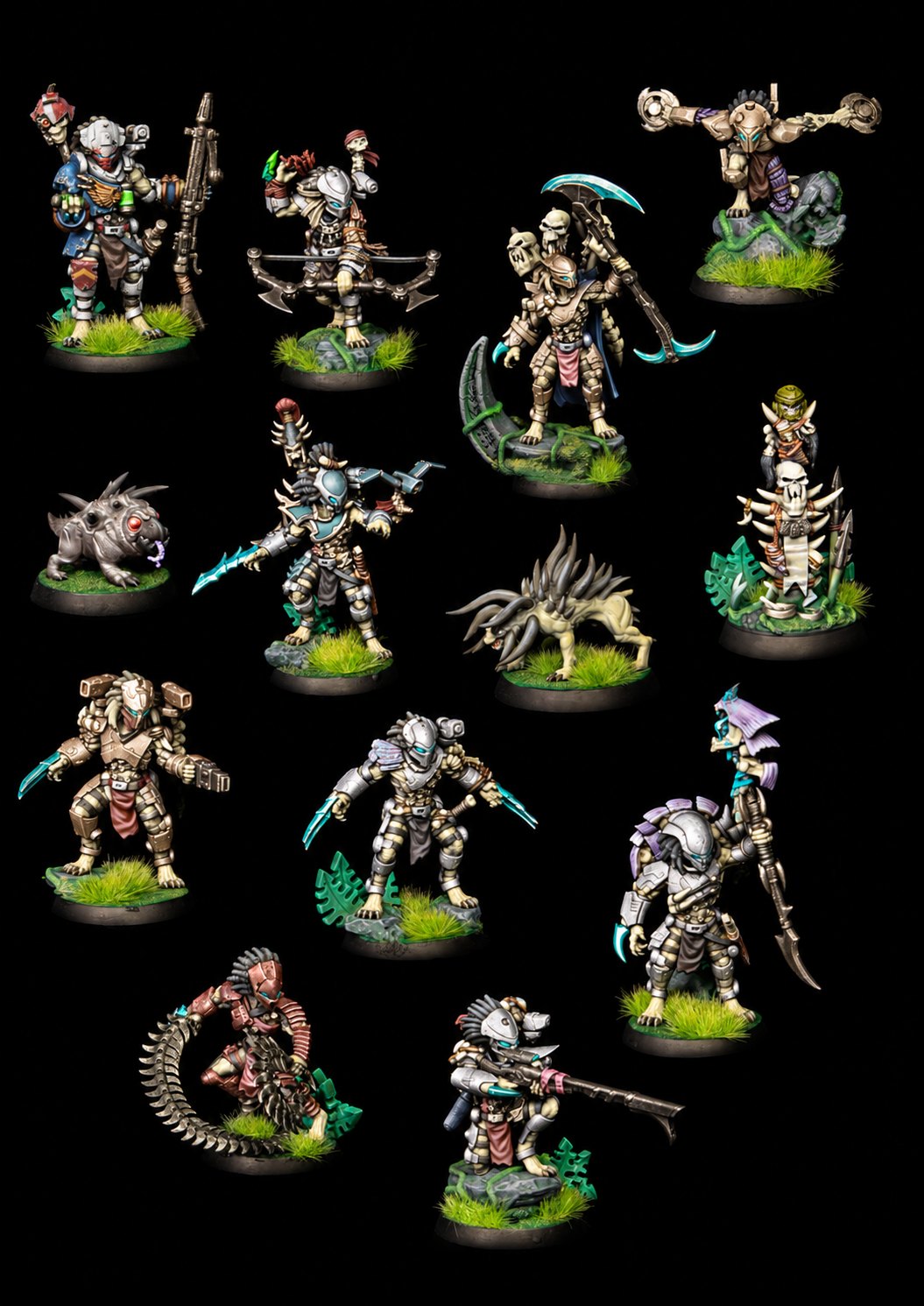 Predkroot Kill Squad miniatures, painted