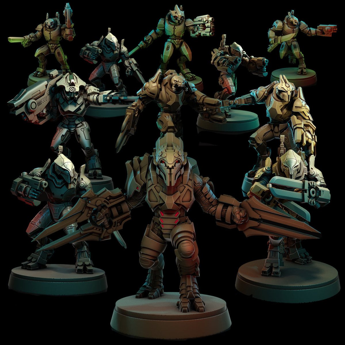 Tau'heili Strike Force (11 Models) - Major Mini's